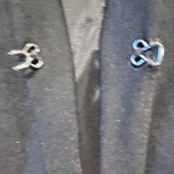 BEBE Black Stretch Hook-n-Eye Closure Evening Blazer with Tie in the Back, Size - Picture 5 of 5